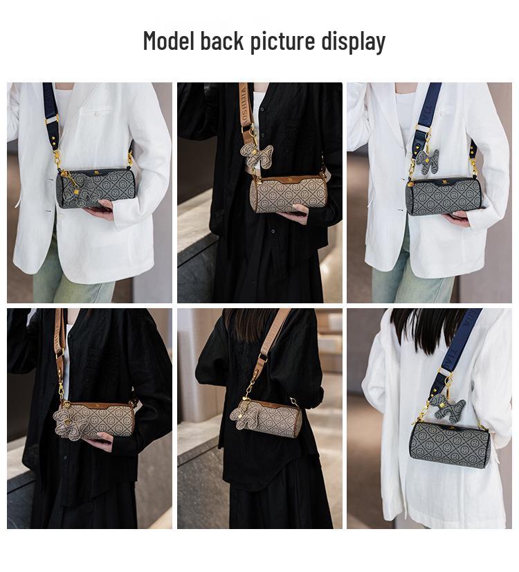 2025 Women's Chic Hot Shoulder Cylinder Crossbody Bag - Stylish & Versatile High-End Pillow Design