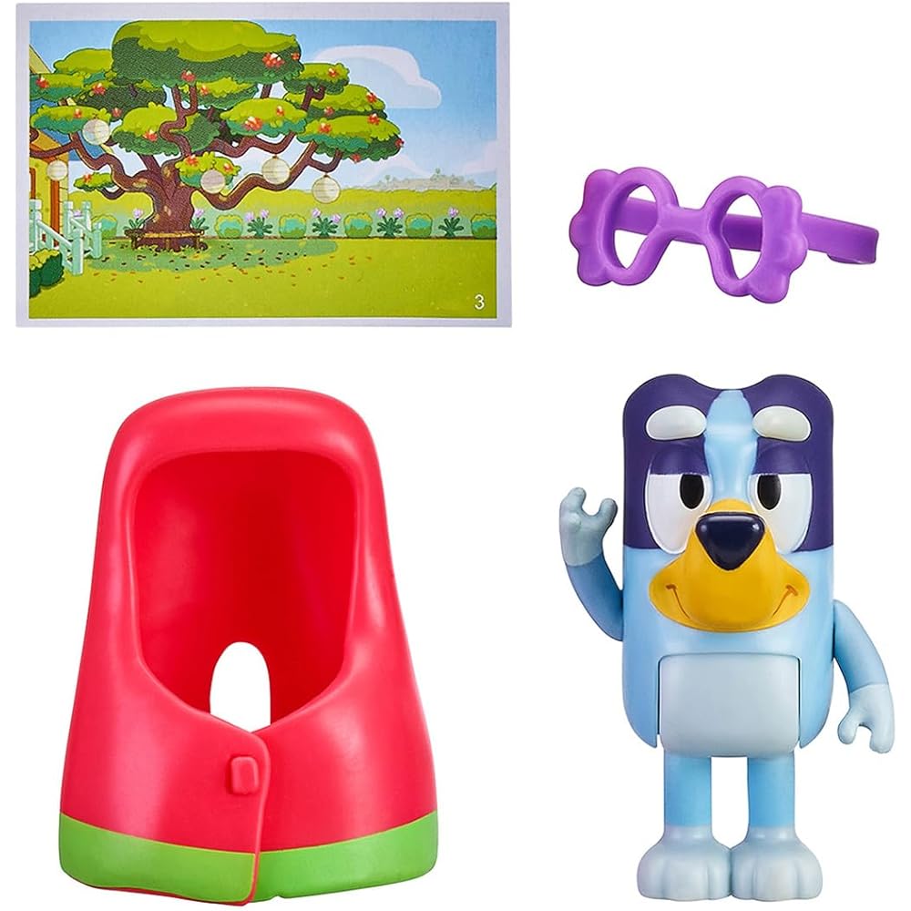 Takara Tomy Bluey Bluey Story Figure Set Grandma Bluey 4 Pieces