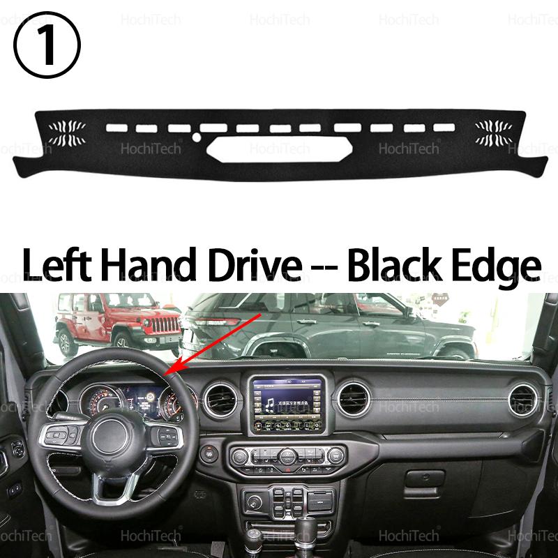 Car Dashboard Cover Mat for Jeep Gladiator JT 2020-2024 Sun Shade Pad Instrument Panel Carpets Anti-UV Car Accessories LHD RHD