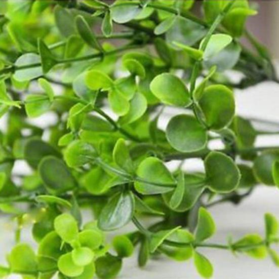 7-филиалы искусственные пластиковые шелковые эвкалиптовые растения листья цветы домашний декор