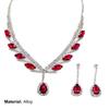 1 Set Bridal Jewelry Set Shiny Decoration Female Trendy Lightweight Sparkling Clavicle Chain Earrings for Banquet