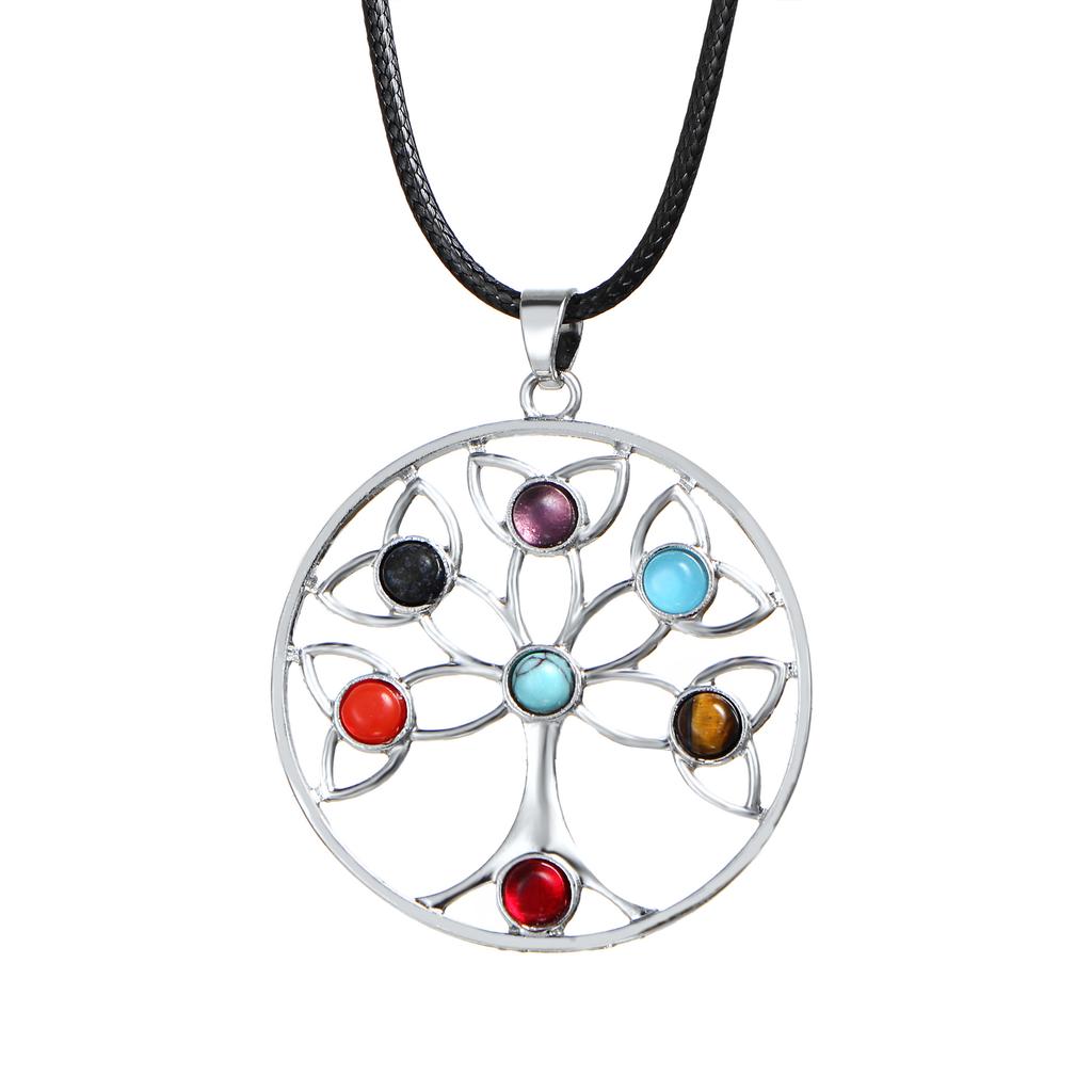 Ожерелье с круглой полой подвеской «Дерево желаний» «Древо жизни»