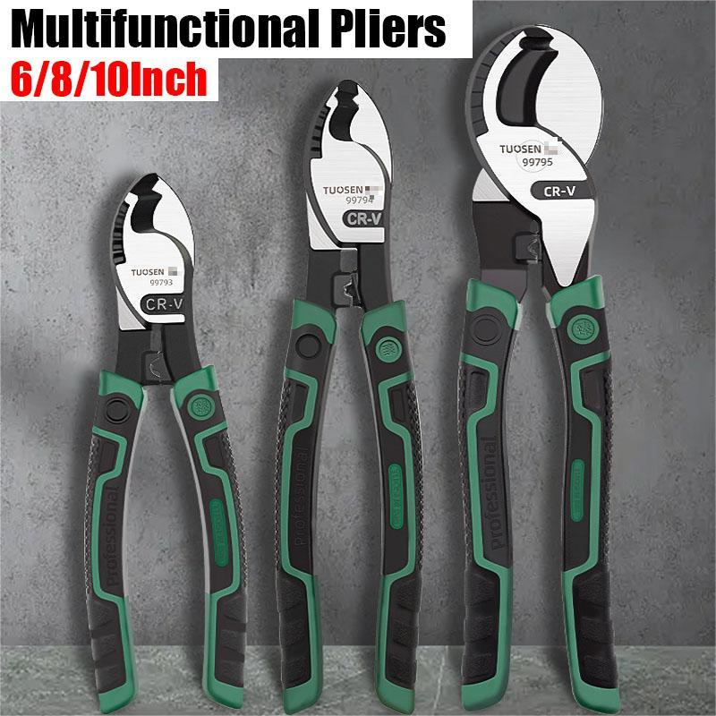 1pc 6/8/10 Inch High Carbon Steel Cable Cutter Pliers Electrician Manual Wire Stripper For Household Appliance Repair Hand Tools