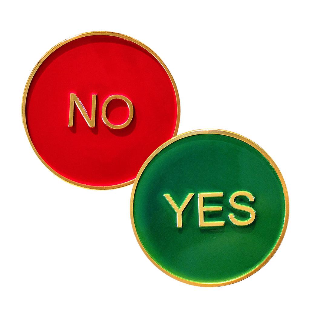 Gold-Plated YES/NO Decision & Wishing Bronze Retro Commemorative Coin - Magic Entertainment Gift
