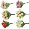1 Branch??Faux Silk Flower?No-watering?Reusable?Bright-colored?Real Looking Artificial Carnation Wedding Flower?for Balcony?