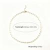 European & American Fashion Glass Pearl Necklace - Simple, Versatile, High-End Clavicle Chain for Women.