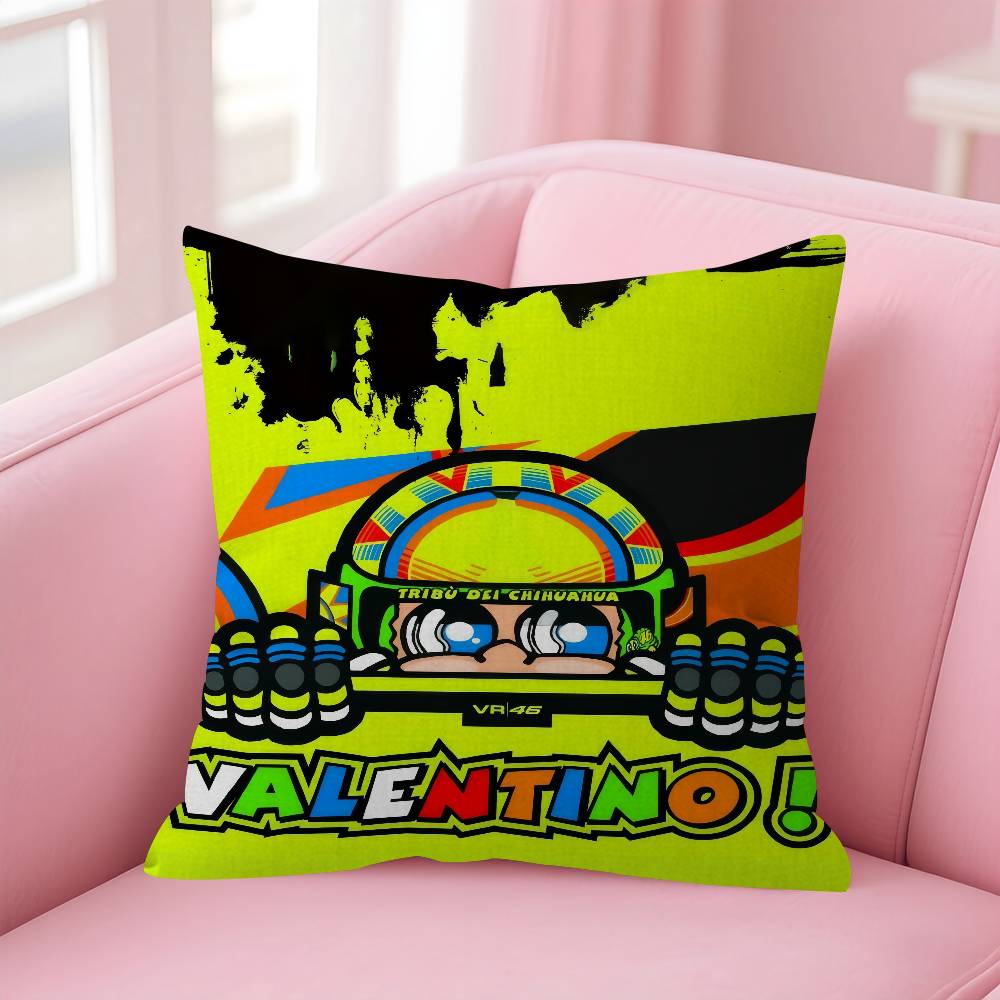 VValentino Moto Gp RRossi 46 Наволочка Подушка Обивка Диван Декоративная Подушка Декор Дома Наволочка