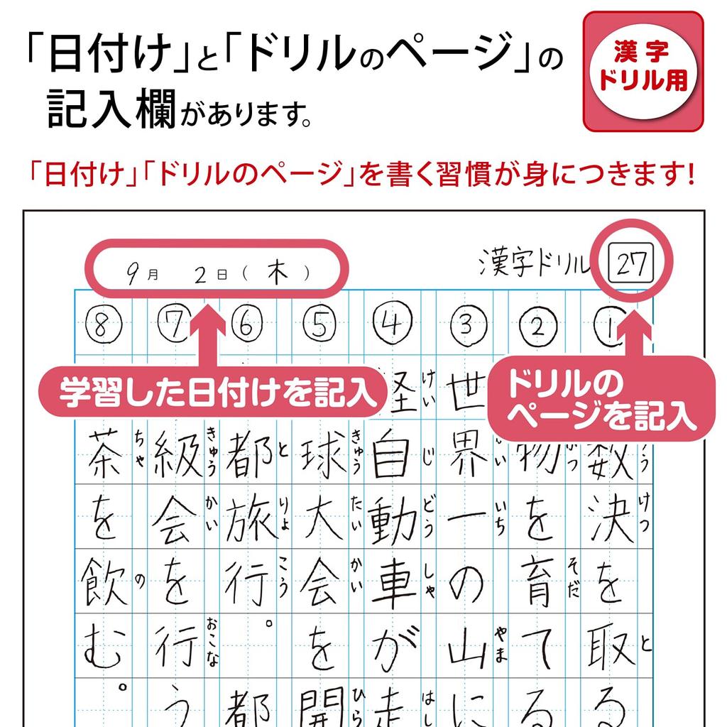 Kyokuto College Animal Kanji Drill Notebook, 120 Characters, B5, LP62, 10 Books