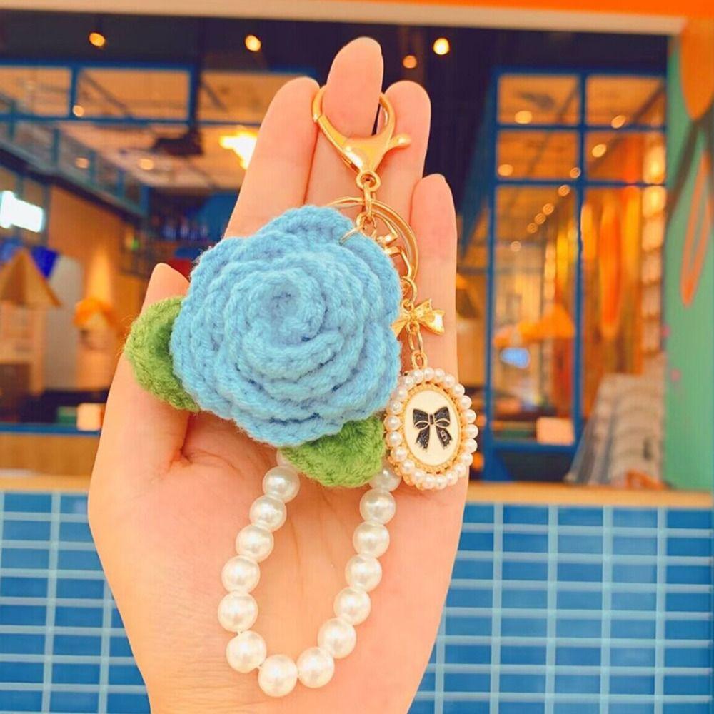 Уникальный брелок с жемчужным цветком, брелок с подвеской в виде камелии, брелок с розой и камелией для женщин