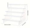 3-5 Tier Acrylic Display Stand Transparent Ladder Display Riser Rack For Cupcake Perfume Jewelry Doll Figures Décor Organizer