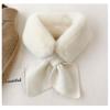 Coffee Color Faux Fur Rabbit Women Autumn Winter Thicken Warm Knitted Wool Scarf Neck Guard Scarves