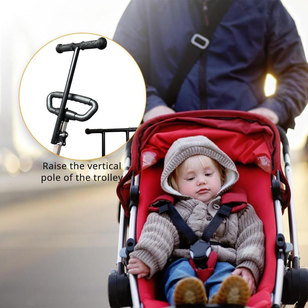Wheelchair Handle Extenders, Adjustable Stroller Extension Rack Bike Handlebar Extender Easy to Use Ergonomic Design(Fits 45mm Inner Dia)