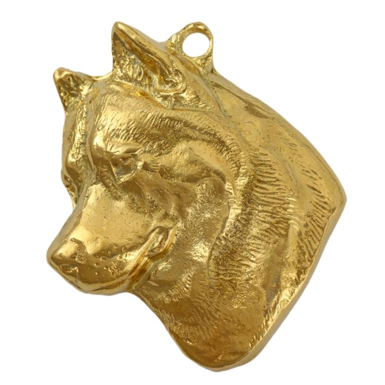 Siberian Husky, Chukcha - Dog necklace in gift box, gold-plated pendant for dog fan, striking jewellery by Art-Dog