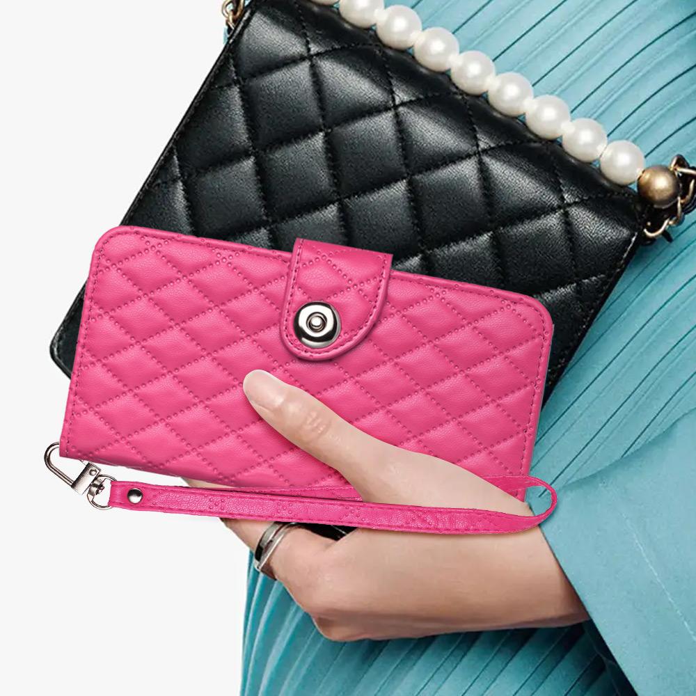 Ремешок на запястье, женский повседневный кожаный держатель для карт с 3D сеткой, чехол-кошелек для телефона, подставка для iPhone Samsung Xiaomi Moto, женская сумка для девочек розового розового цвета с откидной крышкой