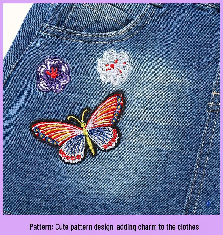 Осеннее джинсовое платье-комбинезон для девочек - Модный европейский и американский стиль для детей