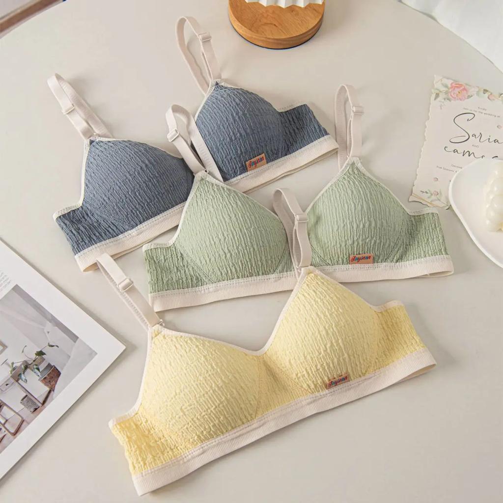 Бюстгальтеры для девочек, тонкие бюстгальтеры Push Up, беспроводное нижнее белье для женщин, удобное мягкое женское белье
