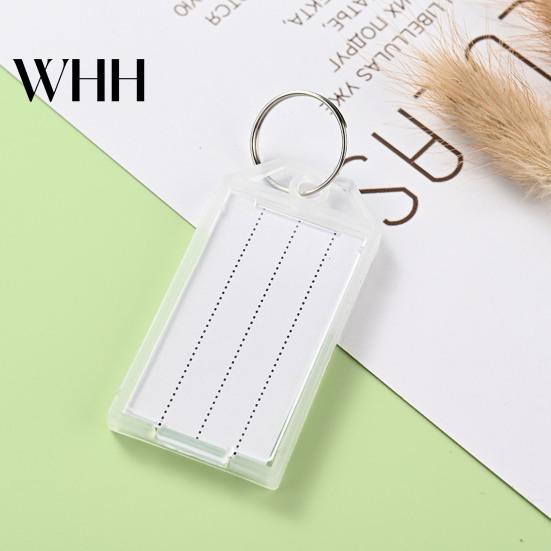 Easy Open Key Tag 20Pcs Plastic Tags with Label Lightweight Writeable Removable Solid Material Ring Colorful Organization