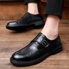 Fashion Spring New Luxury Men's Leather Shoes Black Coffee Carved Block Shoes Dress Men's Casual Shoes Wedding Office Loafers Men Shoes