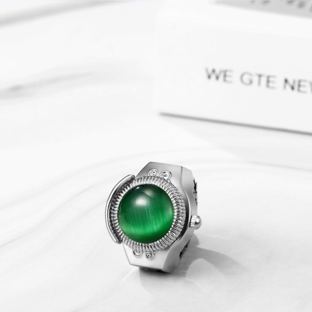 Ring Watch Opal Free Cute Antique Ring Watch Numerals Analog Waterproof Quartz Watch Alloy Stainless Steel Silver Birthday Christmas Day Girlfriend