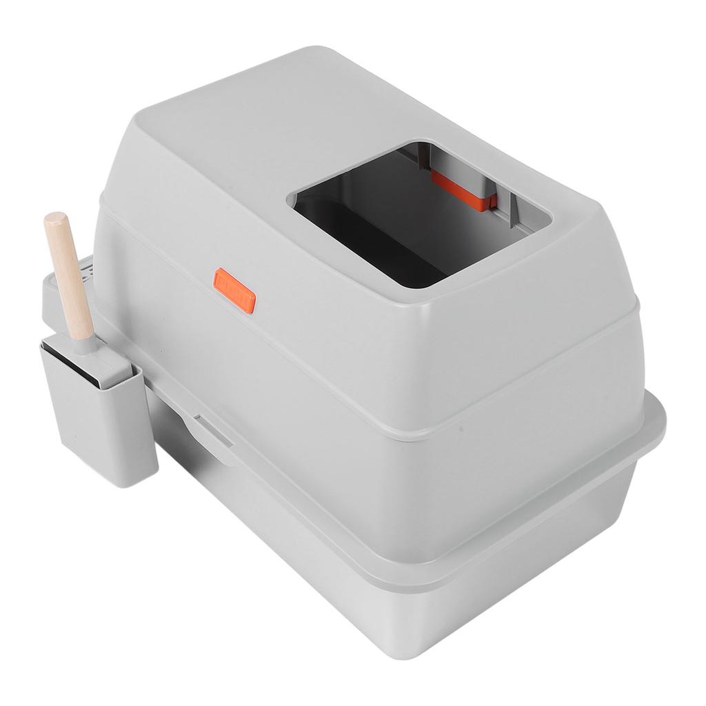 Stainless Steel Cat Litter Box Detachable Easy To Clean Large Enclosed Kitty Litter Box with Litter