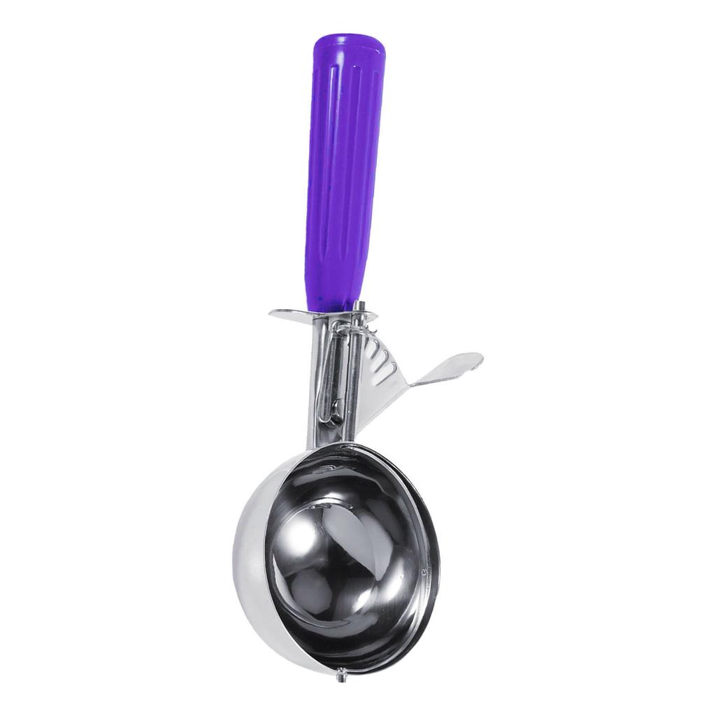 Practical Stainless Steel Fruit Ice Cream Scoop Spoon with Plastic Handle Kitchen Tool (4.2cm)