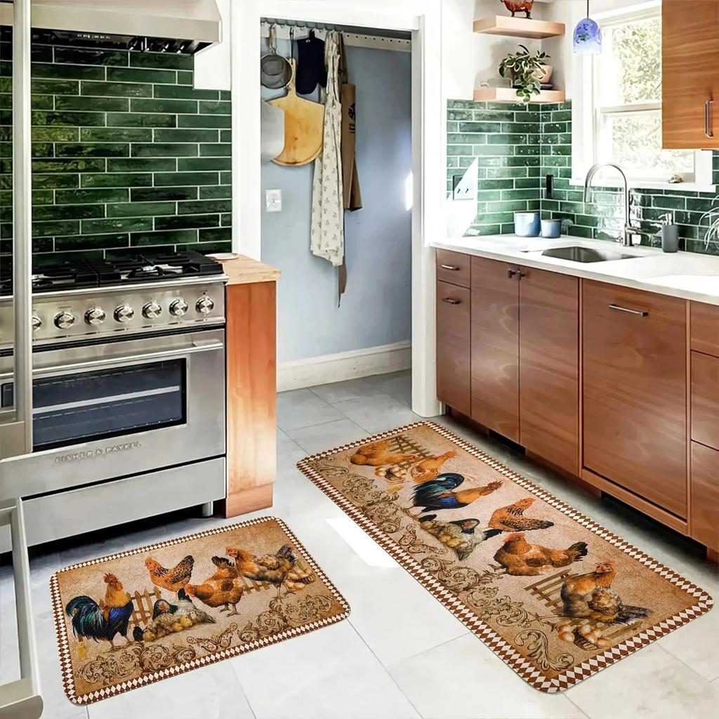 1PC Cowhide Pattern Kitchen Rug Non-Slip Door Mats Pop design Bathroom Rug Bath Mat Carpet for Home Sink Laundry Decor