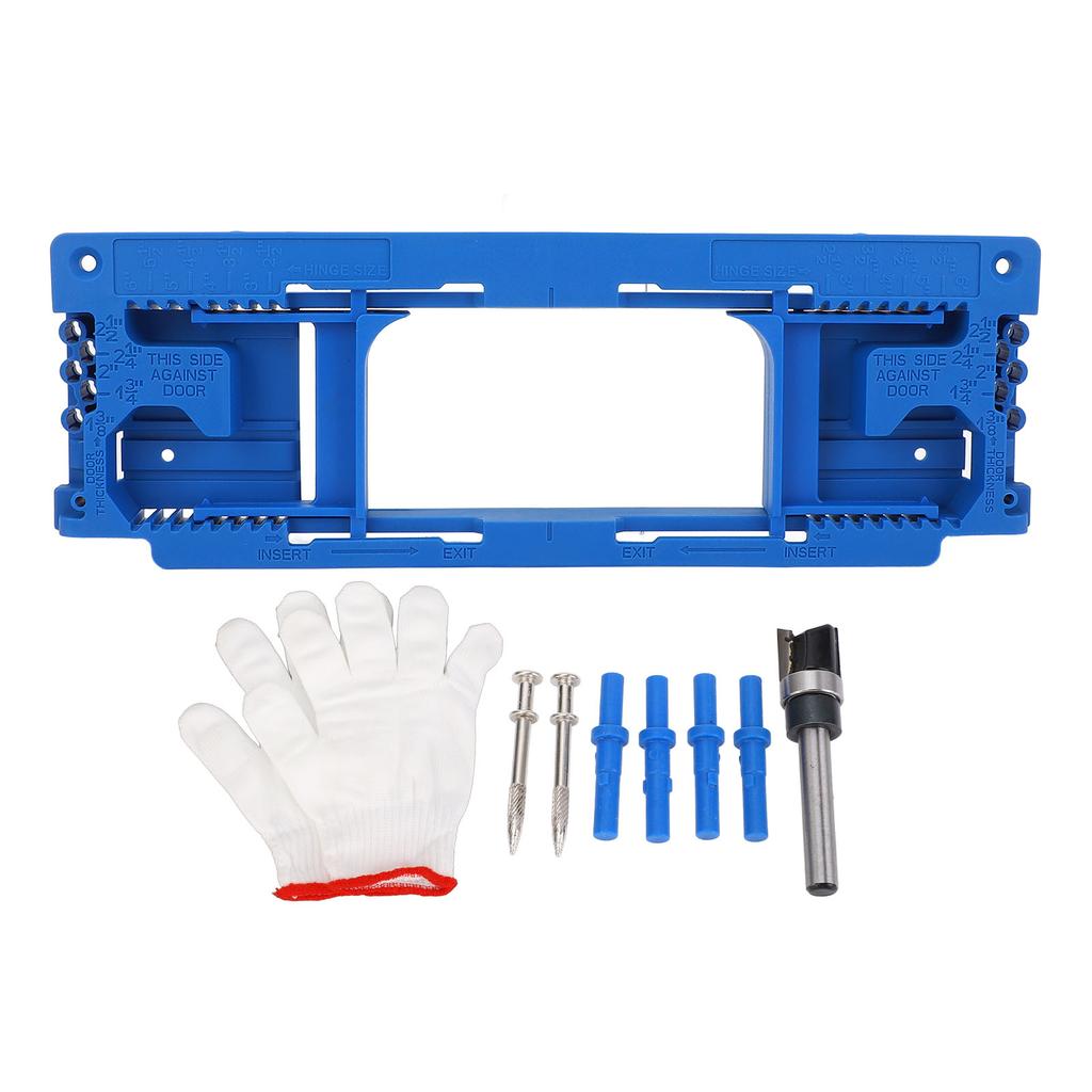 Шаблон для фрезерования дверных петель Регулируемый Универсальный Набор приспособлений для дверных петель для петель от 212 до 6 дюймов