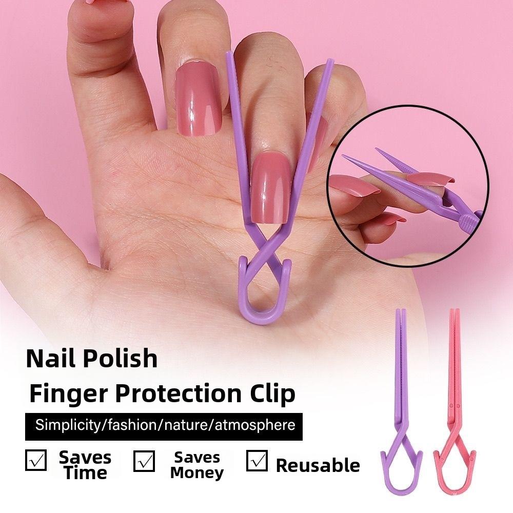 20pcs Pink Purple Nail Painting Protection Clip  for Manicure Tools