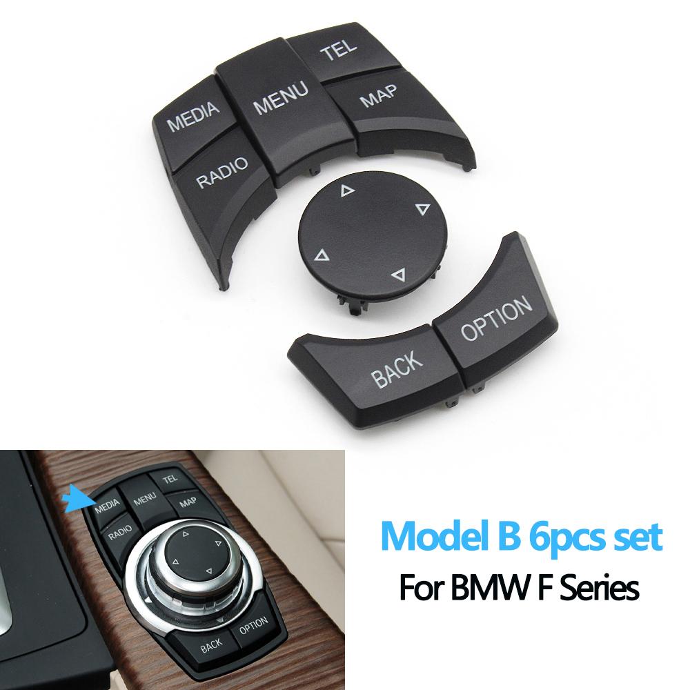 Car Central Console CIC Multi-Media Control Button Cover For BMW 1 2 3 4 5 6 7 X3 X4 X5 X6 Series F30 F31 F10 F11 F06 F25