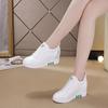 Increased Small White Shoes Leather Plus Velvet Slope with Wild Leisure Shoes for Women