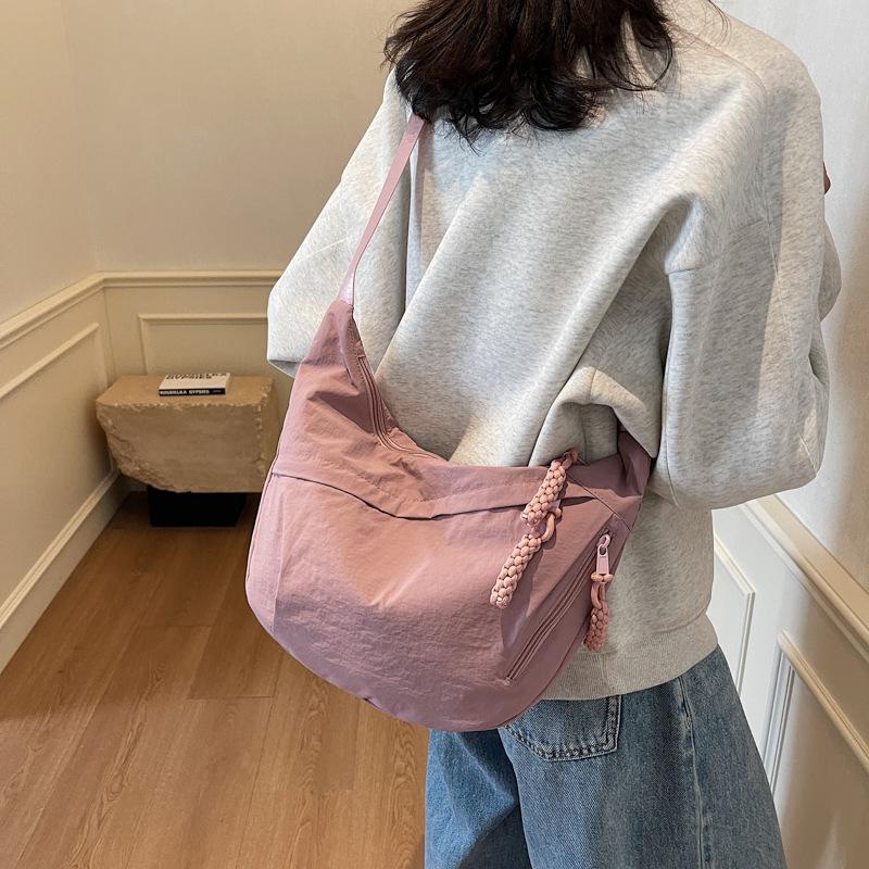 Сумка хобо женская сумка через плечо большая вместительная сумка через плечо однотонная спортивная сумка