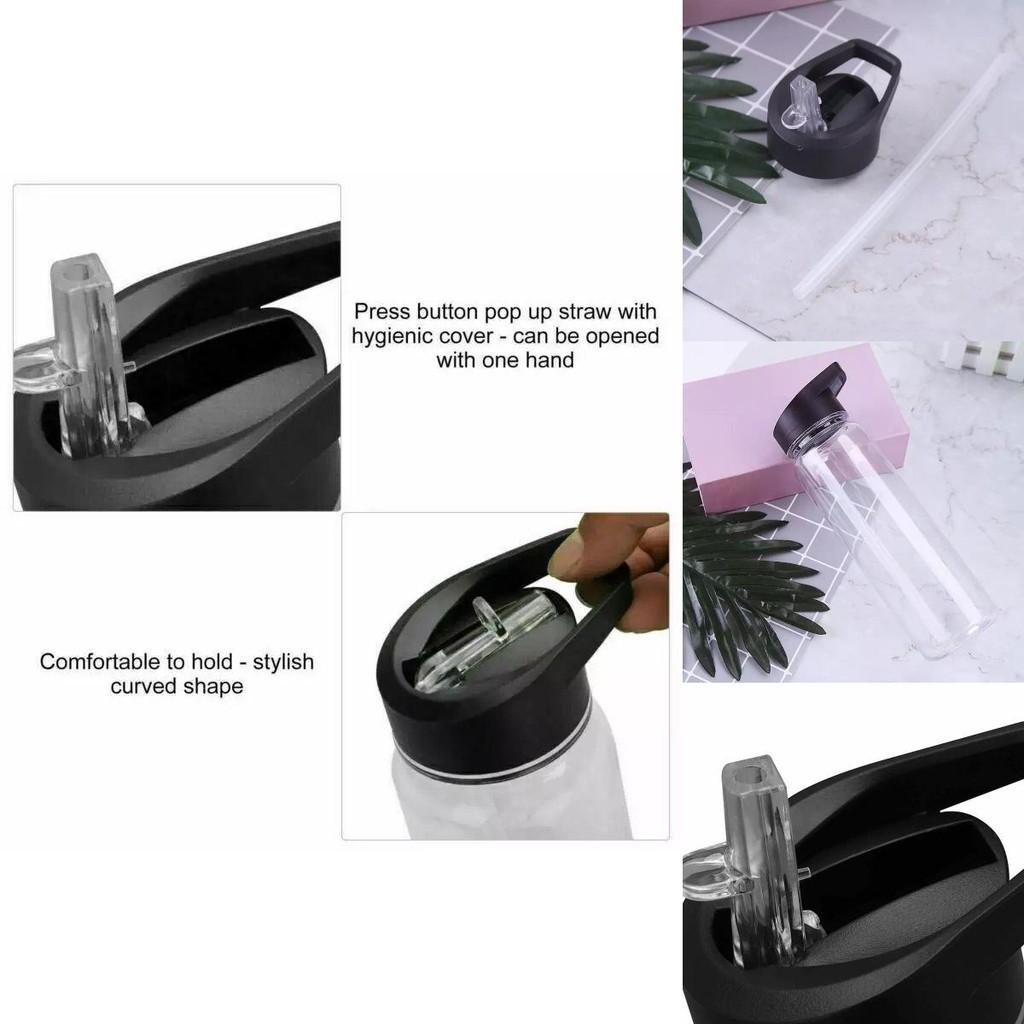 Convenient Leakproof Sports Water Bottle With Bpa Free Straw And Portable Handle