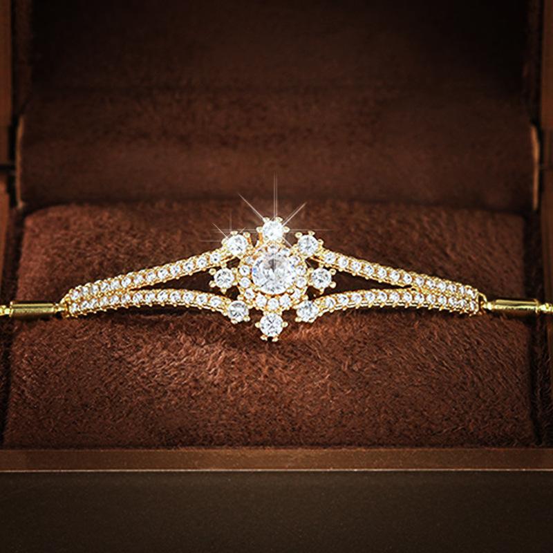 Браслет для девочки, Ювелирные изделия с дизайном Снежинка Леди, Сладкие и блестящие ювелирные изделия с индивидуальностью