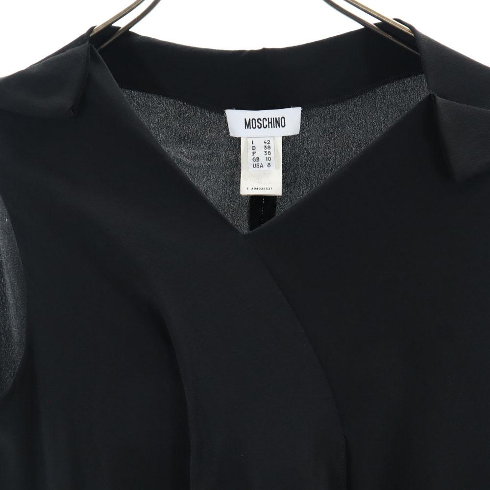 Moschino Сделано в Италии Без рукавов Длинное платье 38 Серия черного Женское Б/у