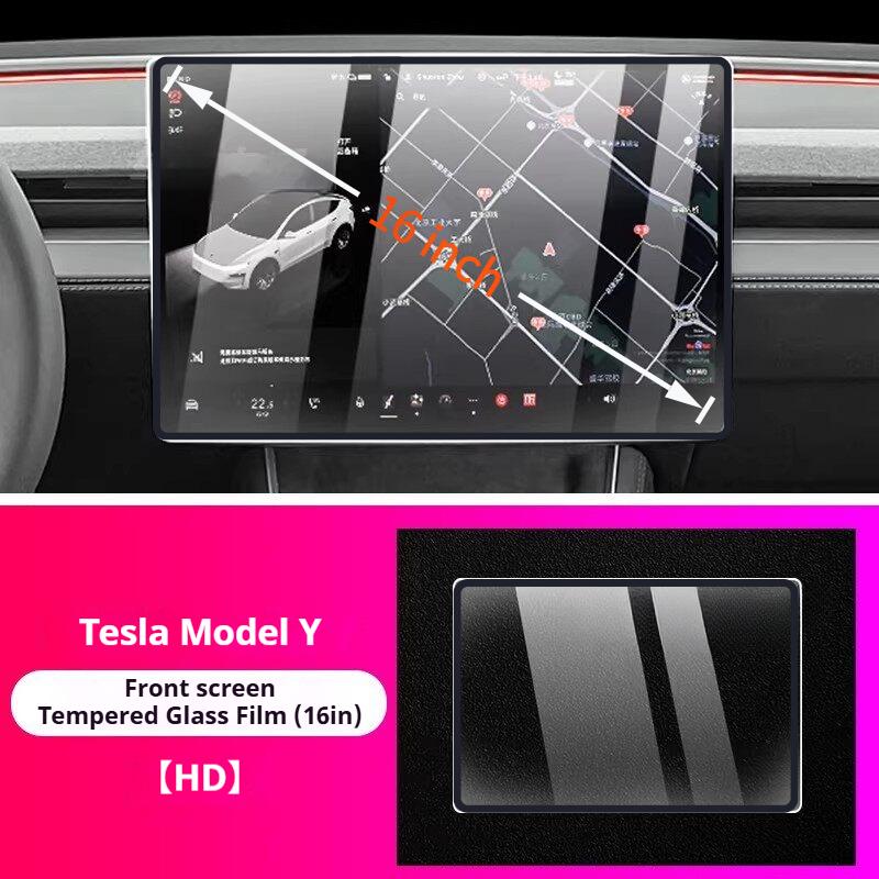 For Tesla Model Y Juniper 2026 LHD RHD Screen Protector 16"+8" Tempered Glass Film Central GPS Rear HD Matte Anti-Scratch Glare