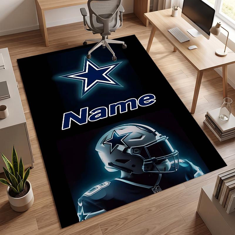 Dallas Stars (1) Personalized name Office Carpet Stylish Decor for Living Room Bedroom Kitchen