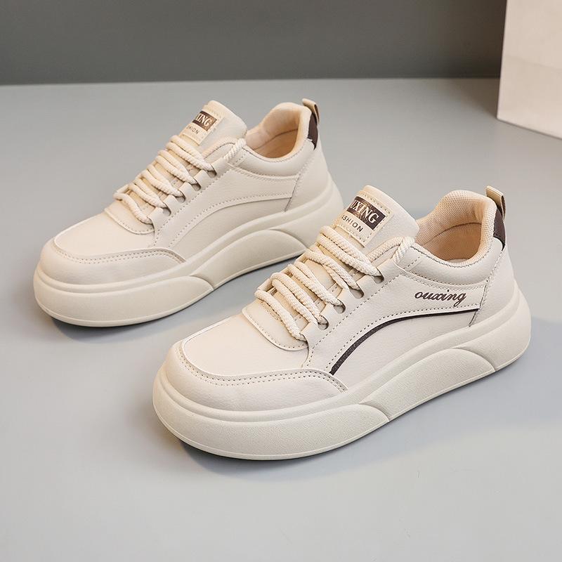 Маленькие белые туфли женские весенние новые корейские версии Instagram модные универсальные модные толстые подошвы удобные повседневные туфли