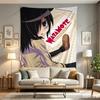 Сладкий Розовый Гобелен Аниме Watamote Настенные Гобелены Милый Мультяшный Флаг Эстетичный Ткань для Фона Подростковой Комнаты Баннер Настенное Искусство Декор