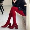 Красные Колготки Женские Зимние Прозрачные Стройнящие Женское Белье Женские Колготки Новое Белье Кружевные Леггинсы Боди Сексуальные Носки Женские