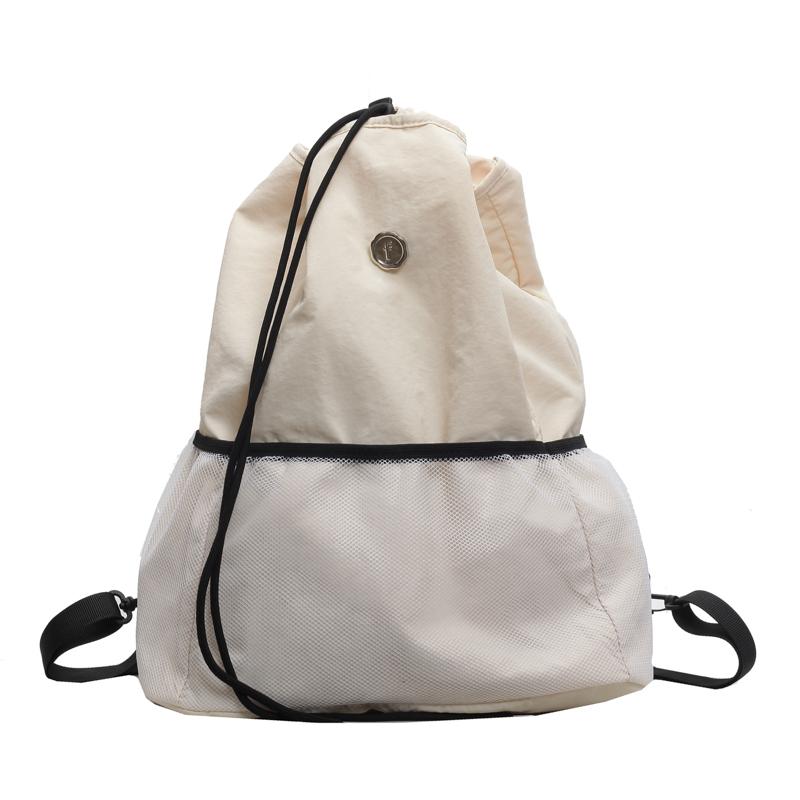 Женский рюкзак с завязками на шнурке, большой емкости, дорожный рюкзак, легкий, простой, школьный рюкзак