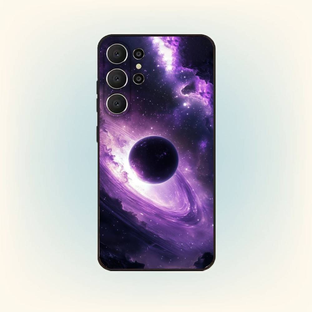 Чехол для телефона Космическая Галактика Вселенная Для Samsung S26,S25,24,23,22,30,21,10,9,Ultra,Plus,Lite,Черный Мягкий Чехол