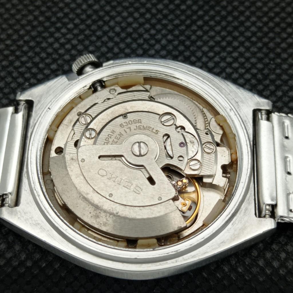 Б/У винтажные часы SEIKO 5 AUTOMATIC 6309A JAPAN MENS D/D BLACK WATCH 596-a312747-2 SKU596-a312747