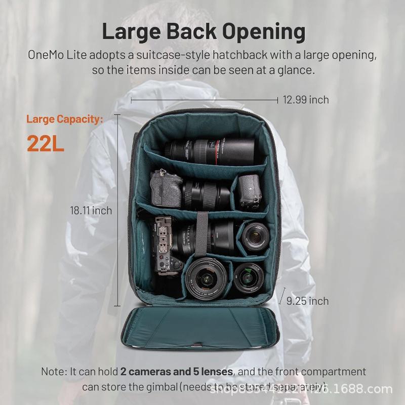 Large Capacity Waterproof Camera Backpack DSLR Mirrorless Camera Bag Outdoor Travel Photography Backpack with Anti-Shock Laptop Compartment