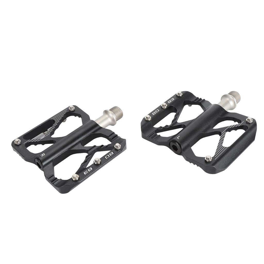 Aluminum Alloy Bicycle Pedals CNC Machined 3 Bearings Flat Bike Pedals with Removable Anti Skid