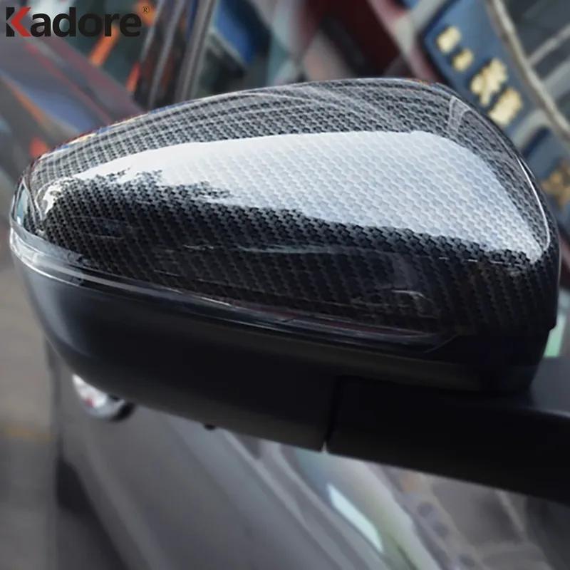 For Peugeot 3008 GT 2016-2018 Carbon Fiber Car Door Rearview Mirror Cover Trim Side Wing Mirrors Cap Shell Accessories