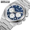 Новые роскошные мужские часы высшего бренда Baogela, многофункциональные водонепроницаемые мужские кварцевые часы с календарем из нержавеющей стали