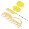 Hair Dye Kit Ergonomic Wide Tooth Washable Silicone Hair Coloring Comb Ear Cover for Beauty Salon