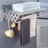 Wall-Mounted Drying Rack Rustproof Corrosion Resistant Expandable Retractable Easy Installation Bathroom Laundry Rack