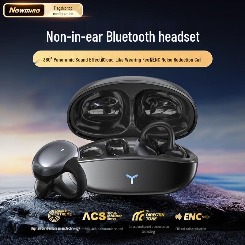 Newmine HM-20 Open-Ear Wireless Clip-On Bluetooth Sports Headphones