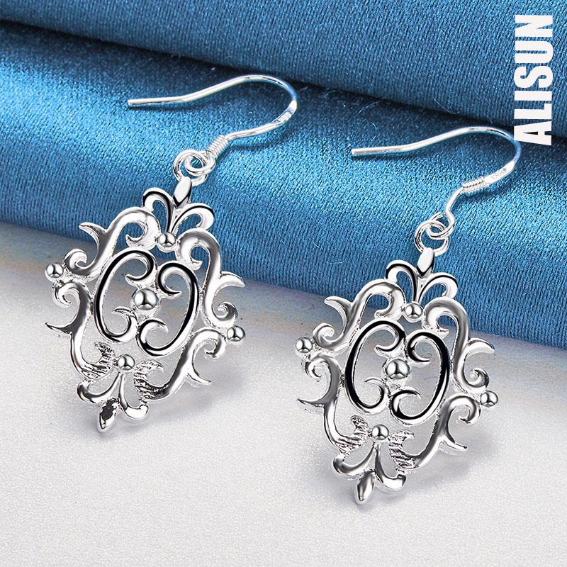 Геометрические серьги для пирсинга из стерлингового серебра 925 пробы. Модные свадебные украшения.